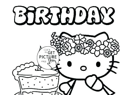 440x330 Coloring Pages Of Birthday Cakes Cake Printable Coloring Pages