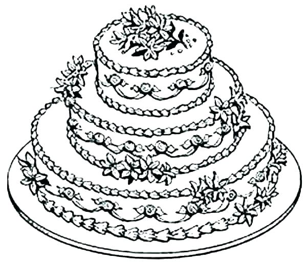 600x512 Birthday Cake Coloring Page Birthday Cake Printable Coloring Pages