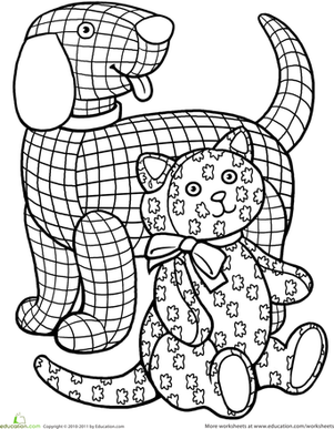 301x387 Color The Gingham Dog And The Calico Cat Worksheet