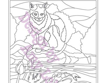 340x270 Koi Coloring Page Etsy