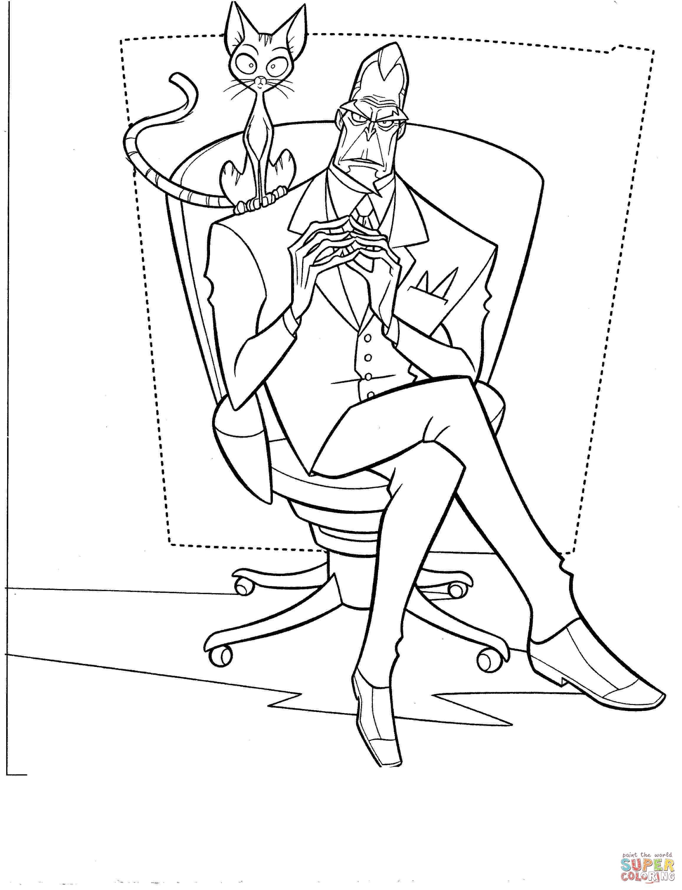 2312x3016 Astonishing Doctor Calico And His Cat Coloring Page Printable