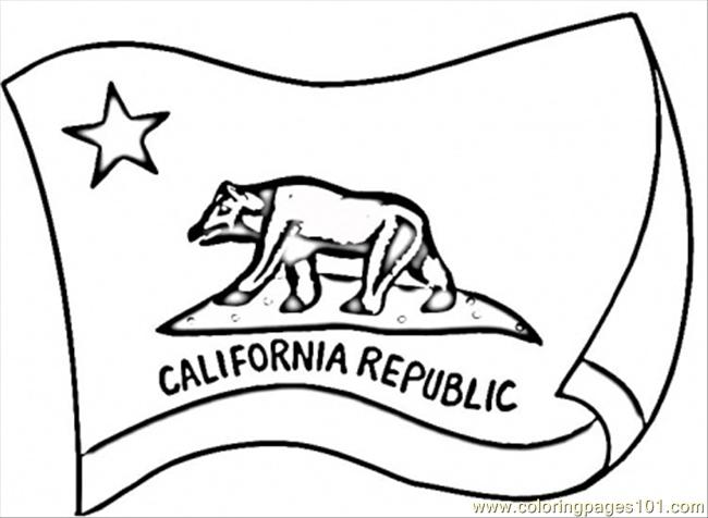650x476 California Flag Coloring Page