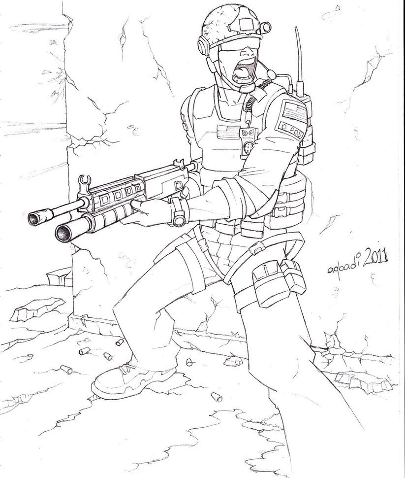 823x970 Call Of Duty Coloring Pages