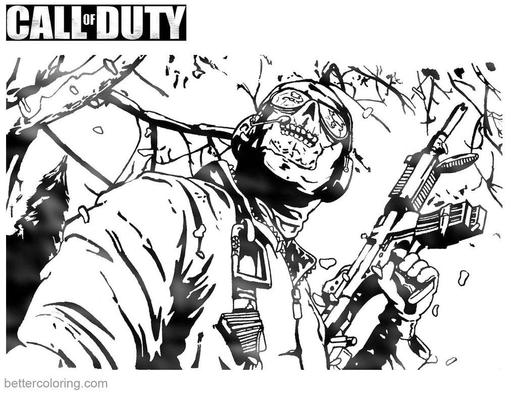 1000x780 Call Of Duty Coloring Pages Black Ops