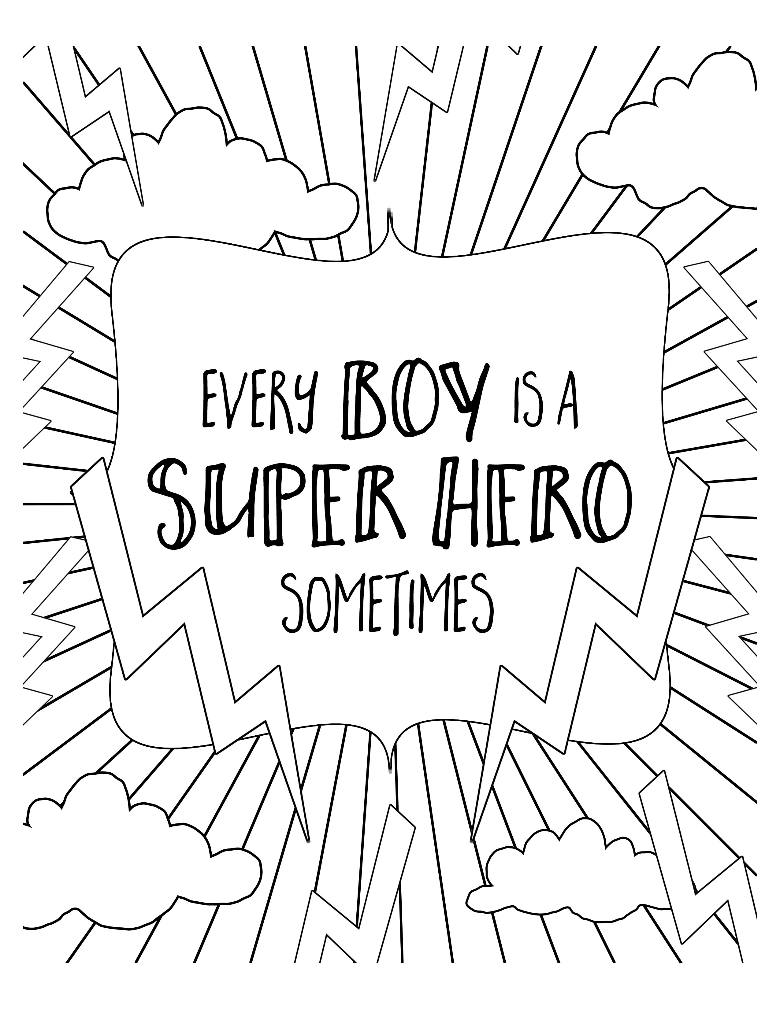 2550x3300 Free Super Hero Coloring Pages