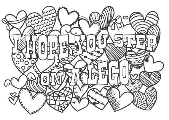 570x403 Cute Insult Calming Coloring Page With Ornaments