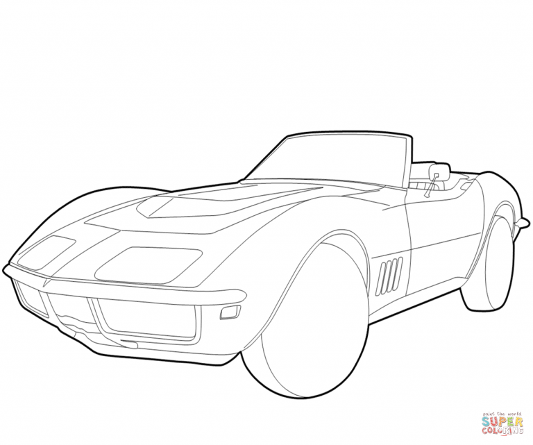 768x641 Chevy Corvette Coloring Pages Best Of Chevrolet Page Free