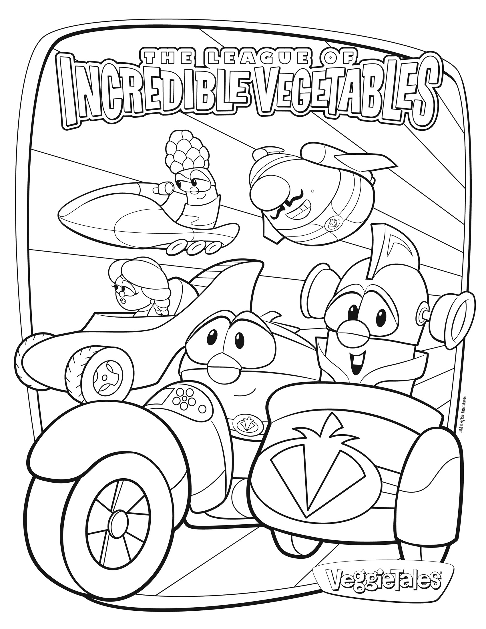 1700x2200 Veggie Tales Coloring Pages