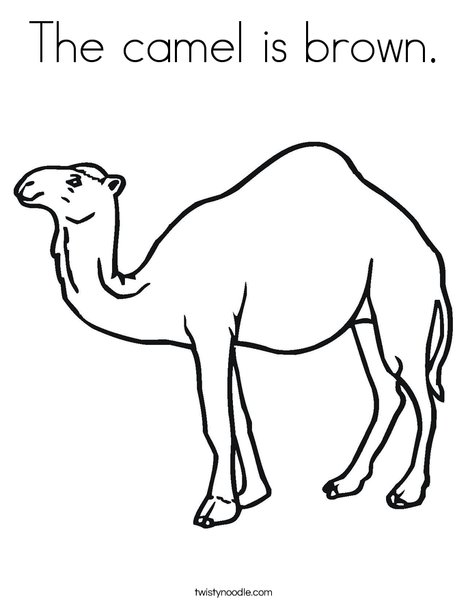 468x605 The Camel Is Brown Coloring Page