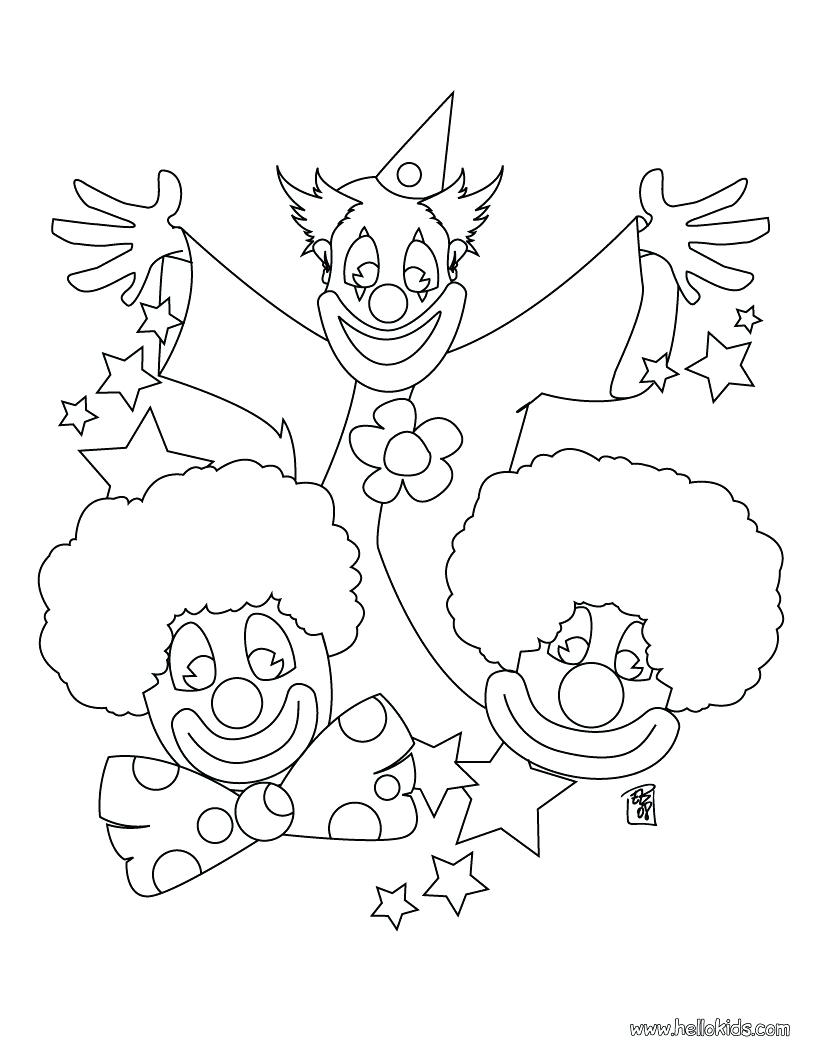 820x1060 Big Clown Pictures To Print Three Clowns Coloring Page Color Face