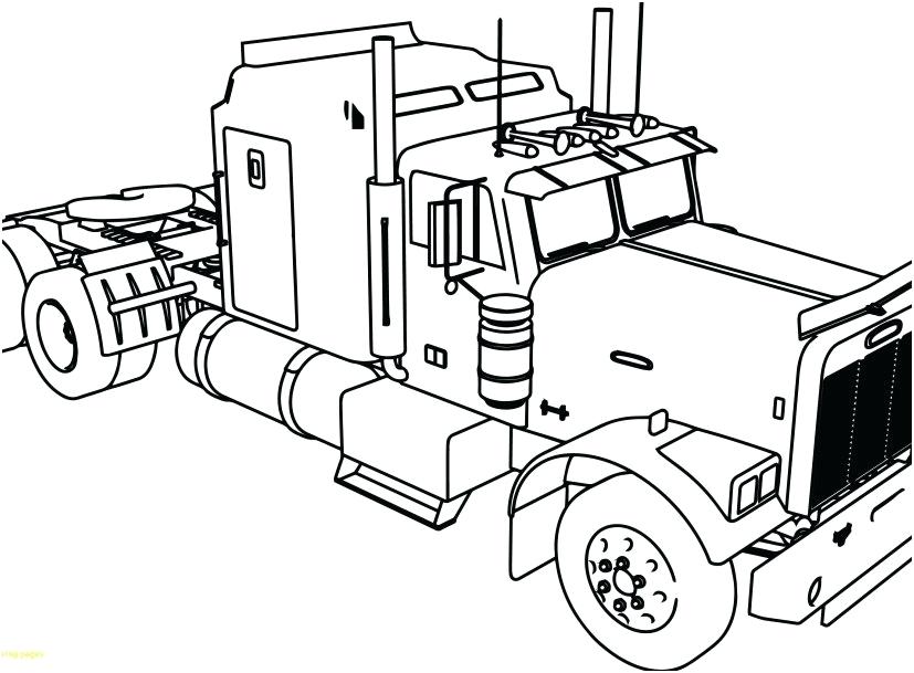 827x609 Coloring Pages Of Semi Trucks X Coloring Pages Semi Trucks