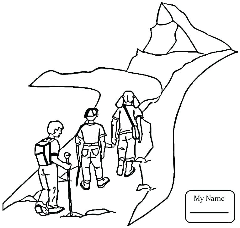 765x725 Camping Coloring Pages Campfire Coloring Pages Family Hiking