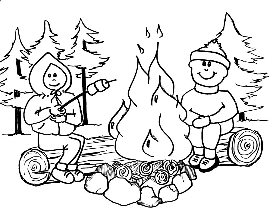 906x700 Camping Coloring Pages