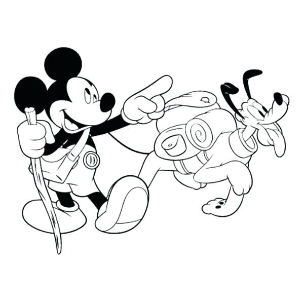 600x600 Camping Coloring Pages Camping Coloring Page Mickey And Going