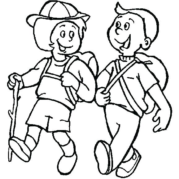 578x578 Camping Coloring Pages Colouring Scene Travel