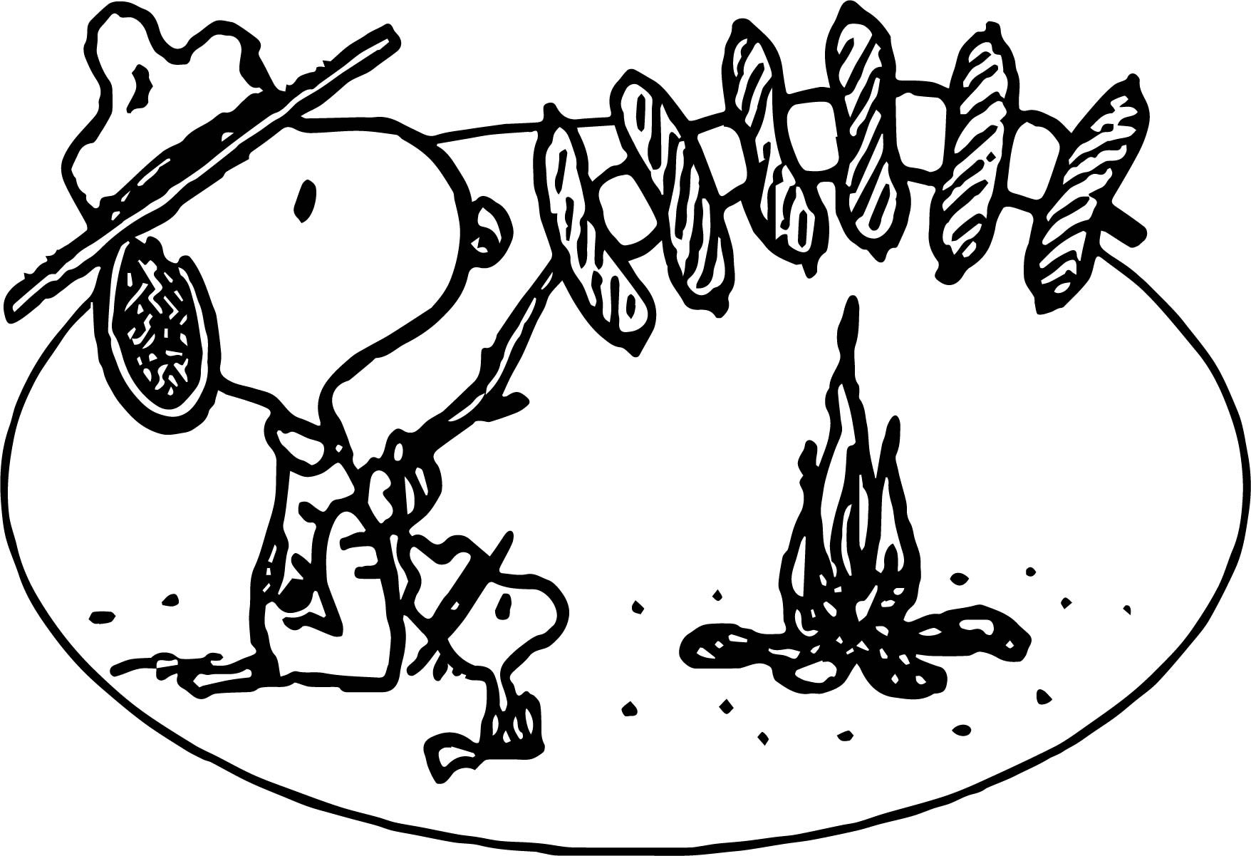 1756x1201 Cool Camping Coloring Pages Art Snoopy Page Wecoloringpage