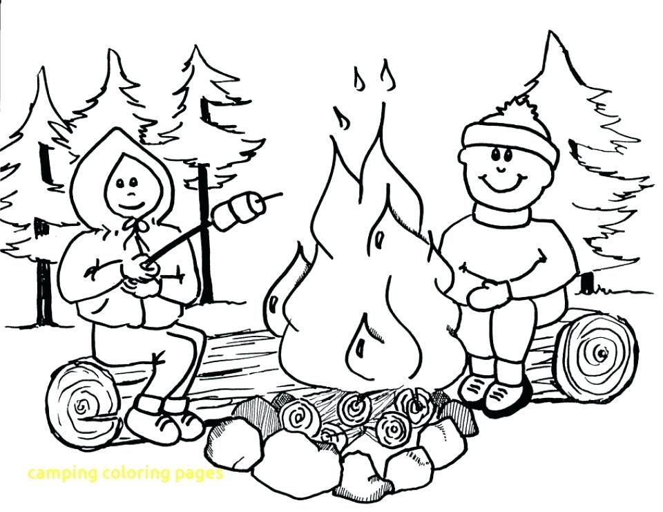 960x741 Camping Coloring Pages Camping Coloring Book Also Water Safety