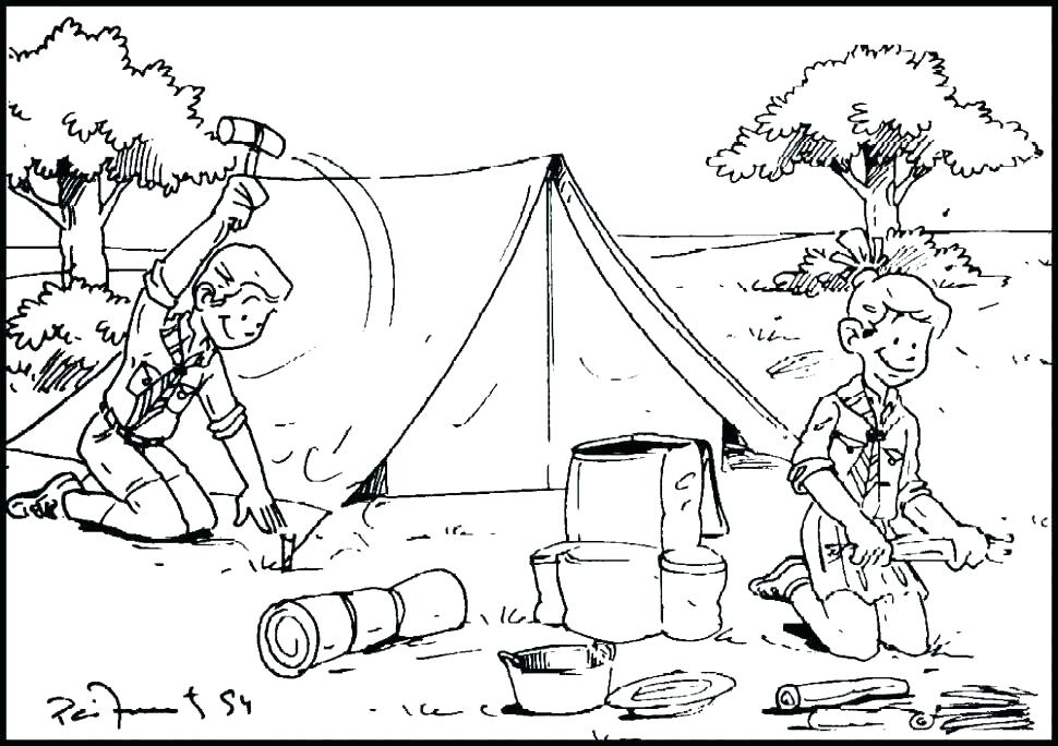 970x684 Camping Coloring Pages Camping Coloring Sheets Camping Coloring