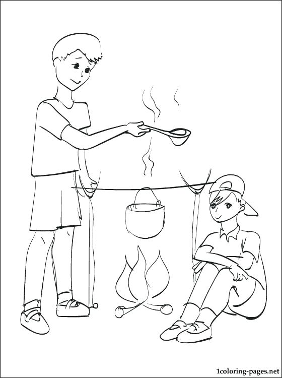 560x750 Camping Coloring Pictures For Preschoolers Pages To Print
