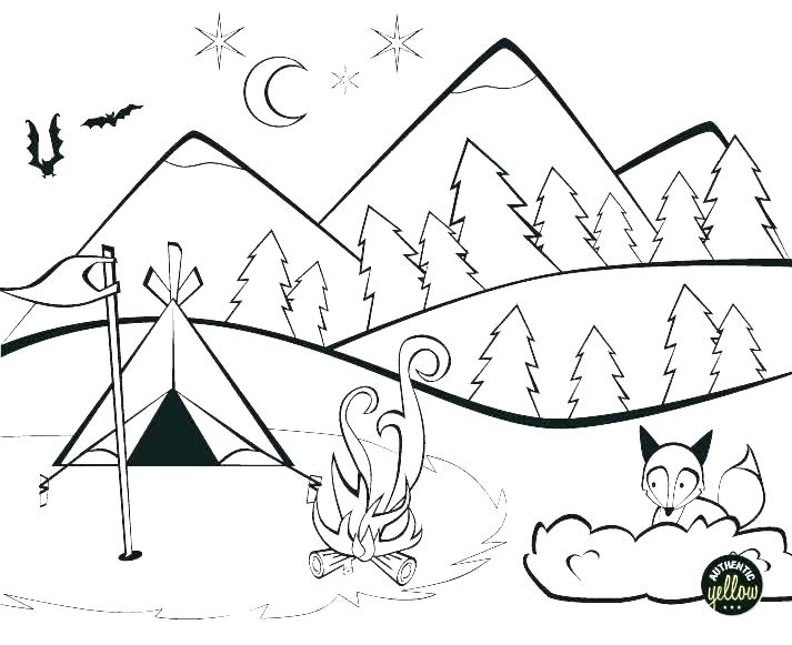 713x581 Camping Coloring Pages