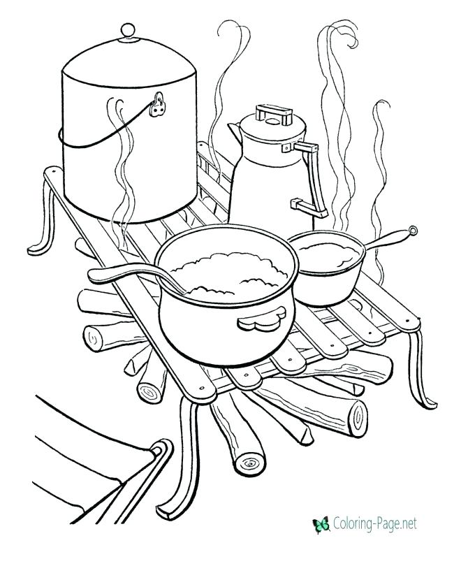 670x820 Camping Coloring Pages