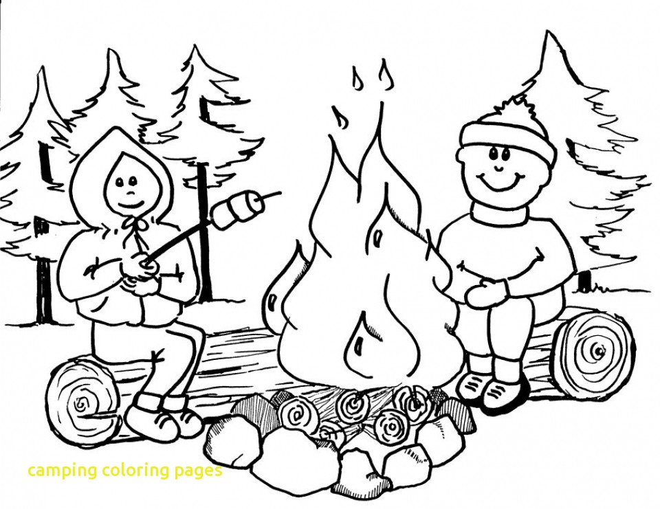 960x741 Camping Coloring Pages With Get This Printable Camping Coloring