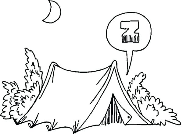 600x440 Camping Coloring Pages To Print Camping Coloring Pages Preschool