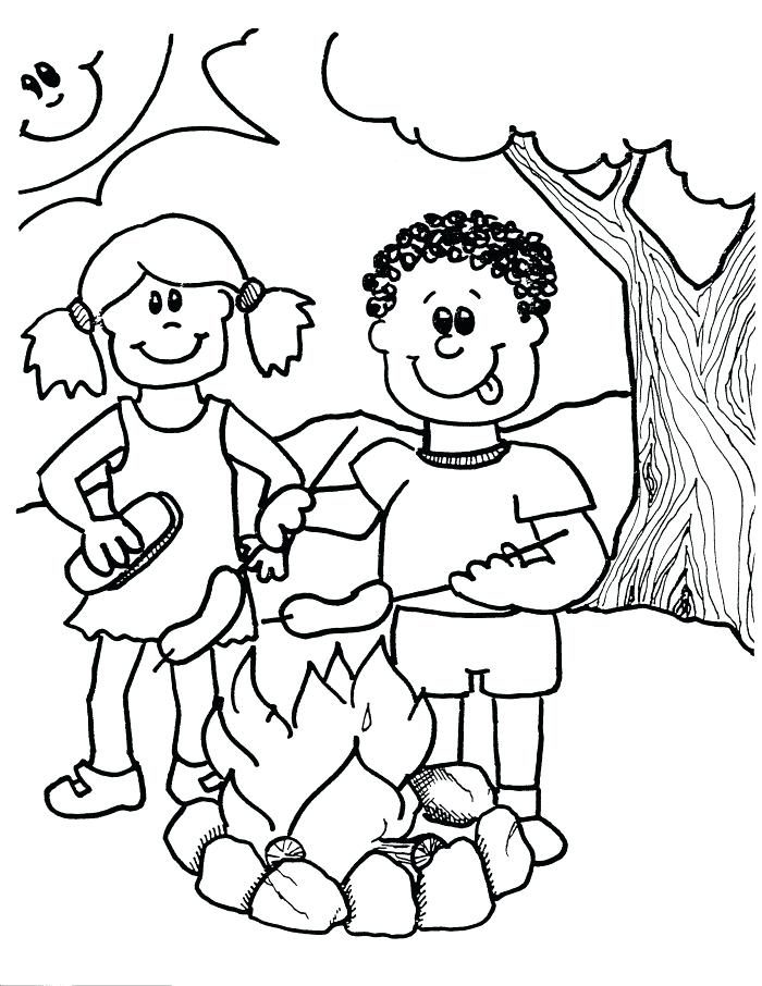 700x906 Camping Coloring Pages Camping Coloring Pages To Print Camping