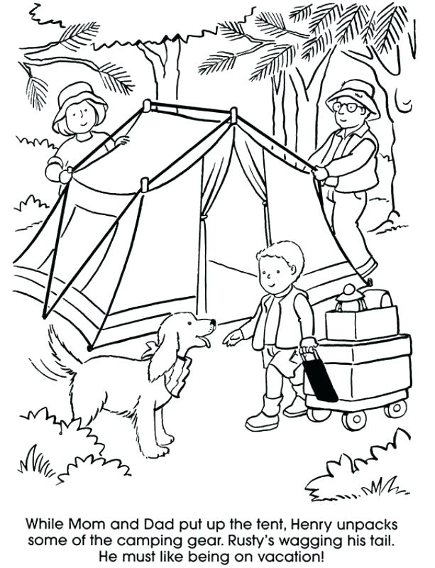 613x800 Camping Coloring Pages To Print Camping Coloring Pictures
