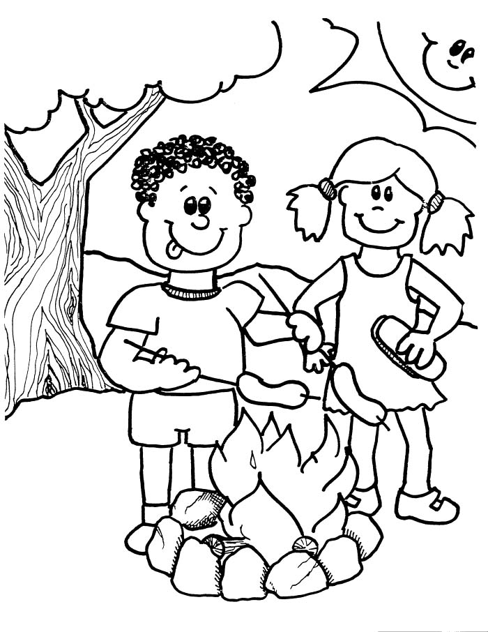 700x906 Camping Coloring Pages Printable For Kids