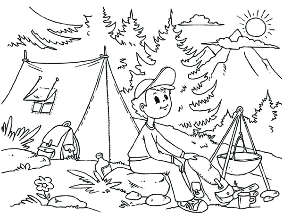 960x753 Camping Coloring Page Printable Camping Coloring Pages Online