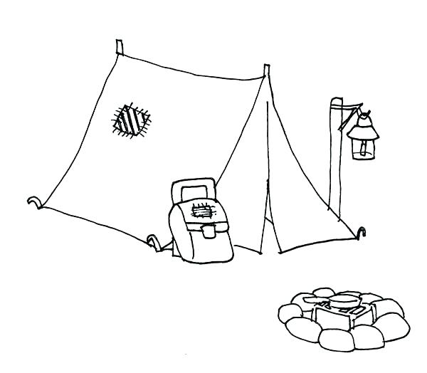 600x524 Tent Coloring Page Boy Scouts Set Up A Tent Coloring Pages Circus