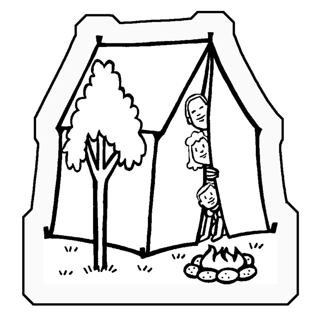 1024x1024 Tent Coloring Pages