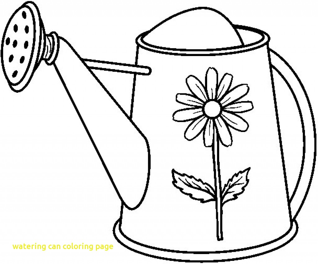 1024x848 Watering Can Coloring Page