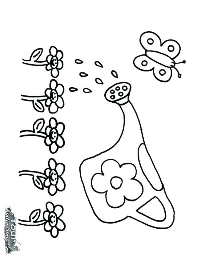 640x849 Watering Can Coloring Page Watering Can Coloring Page Watering
