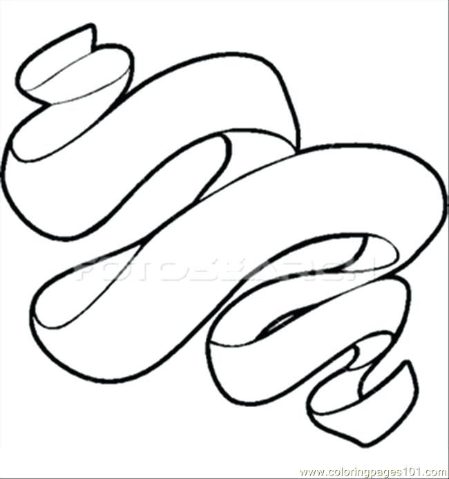 650x693 Cancer Ribbon Coloring Page