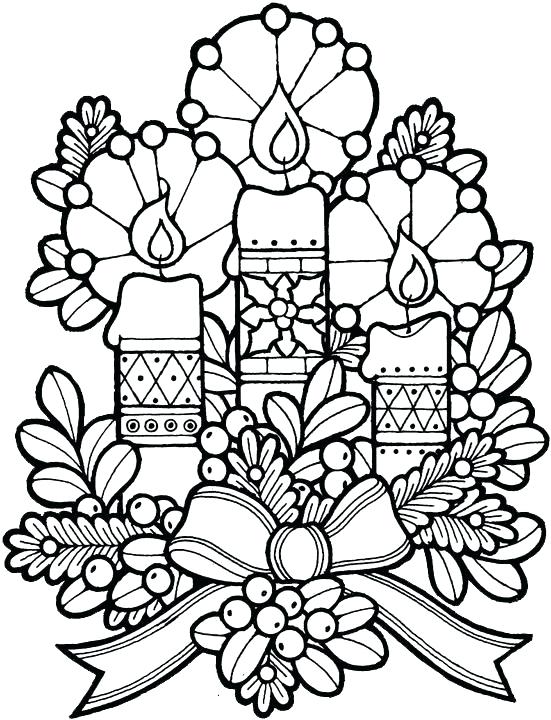 551x720 Christmas Candle Coloring Page Printable Christmas Coloring Pages