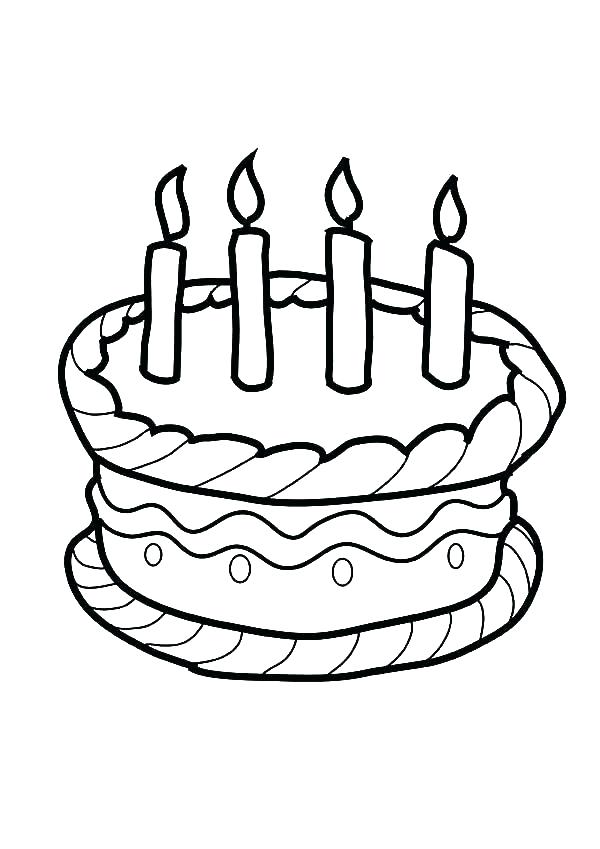 600x849 Coloring Birthday Cake Bakery Coloring Pages Birthday Cake Candles
