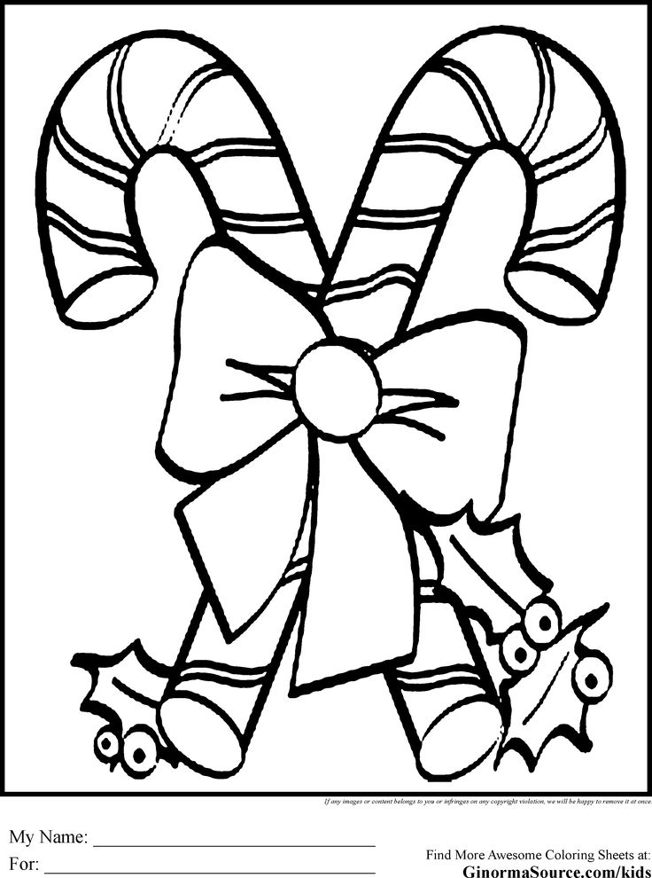 736x990 Christmas Coloring Pages For Kids Candy Canes Free Kids Coloring