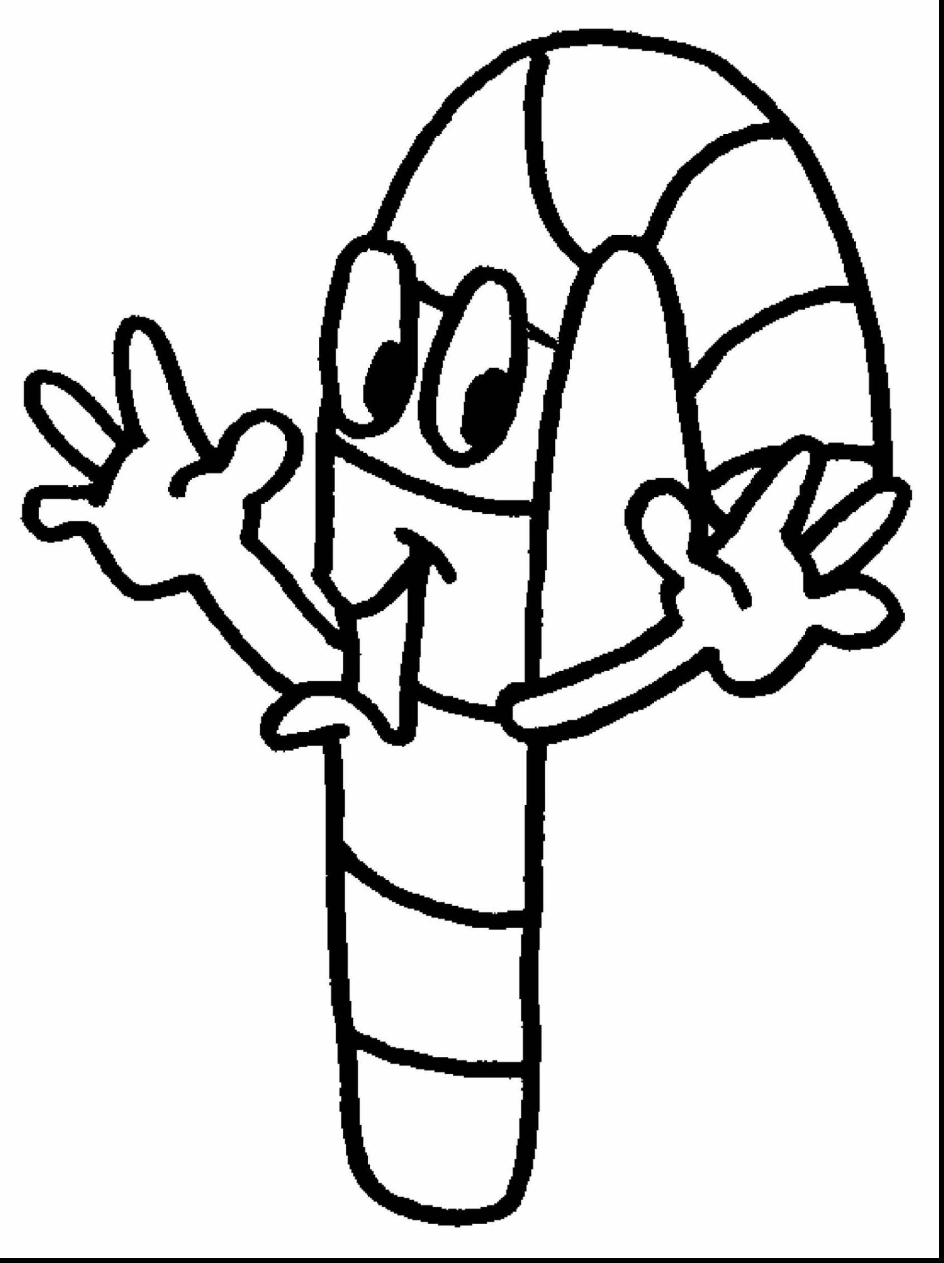 1851x2475 Easily Candy Cane Coloring Page Free Printable