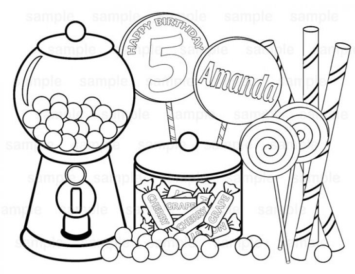 730x563 Candy Coloring Pages