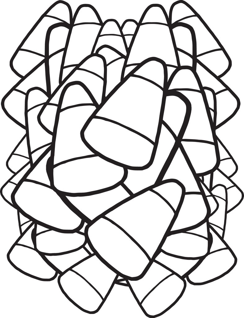 787x1024 Free Printable Candy Corn Coloring Page For Kids Supplyme