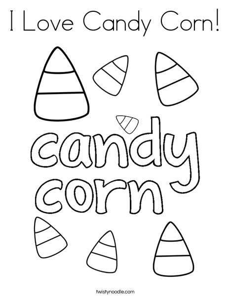 468x605 I Love Candy Corn Coloring Page