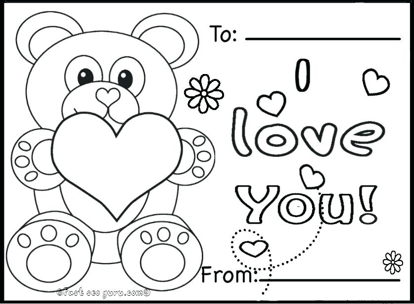 837x616 Valentine Heart Coloring Pages Free Kids Valentines Day Heart