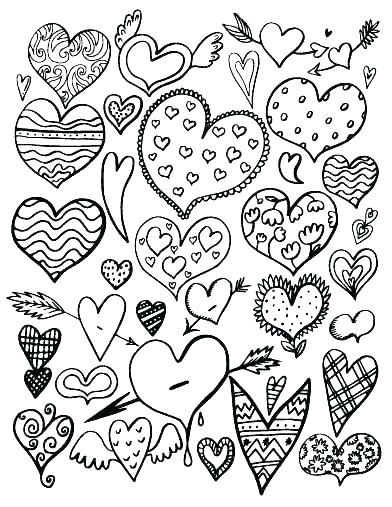 392x507 Valentine Hearts Coloring Pages Valentine S Day Heart Candy