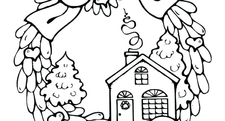 728x393 Candy House Coloring Pages