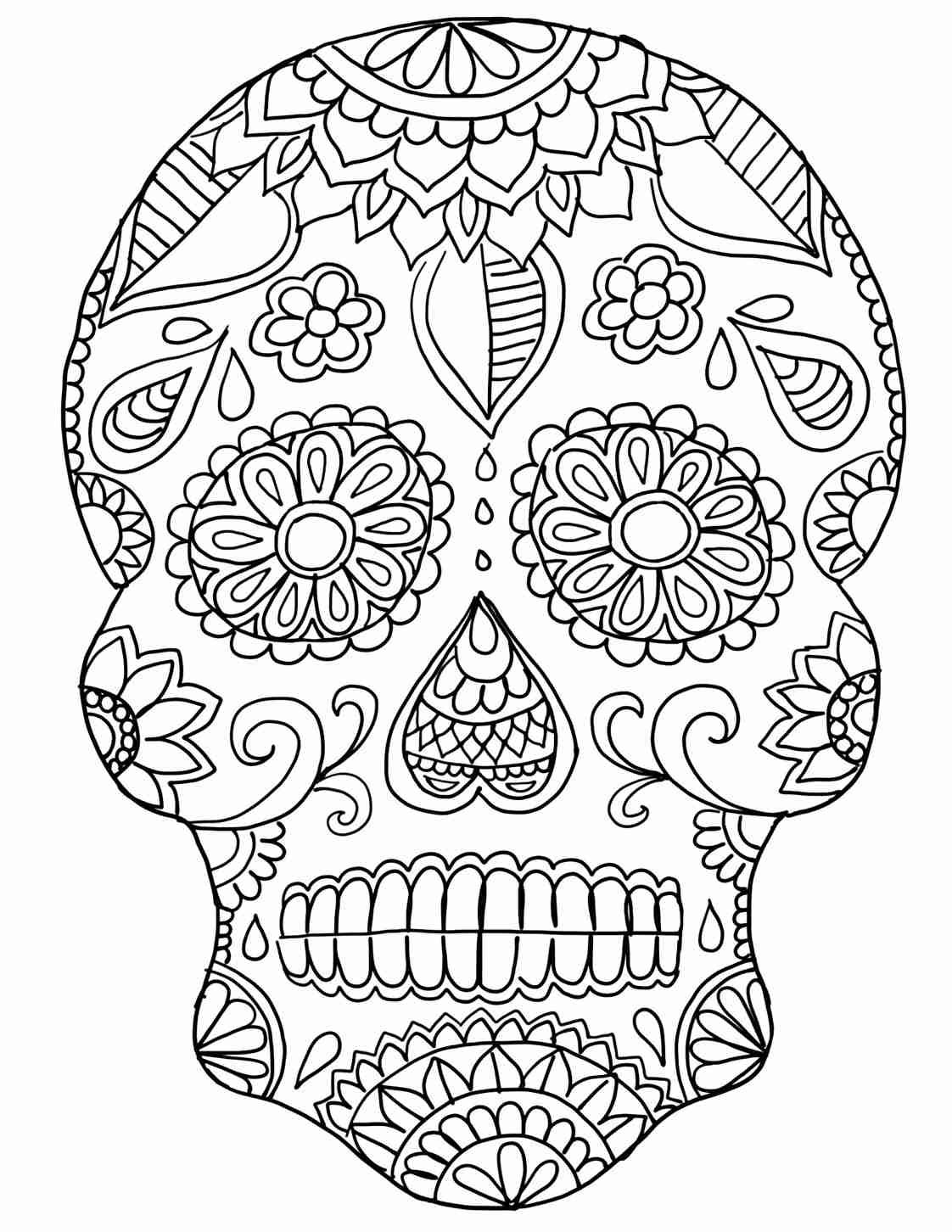 1122x1452 Sugar Skull Coloring Page At Dia De Los Muertos Coloring Pages