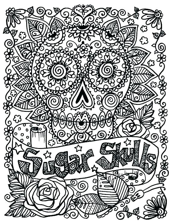 570x738 Sugar Skull Coloring Pages