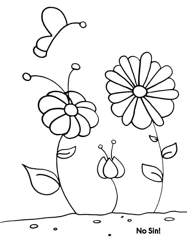 720x931 No Sin Coloring Page Cute Sunday School, Draw
