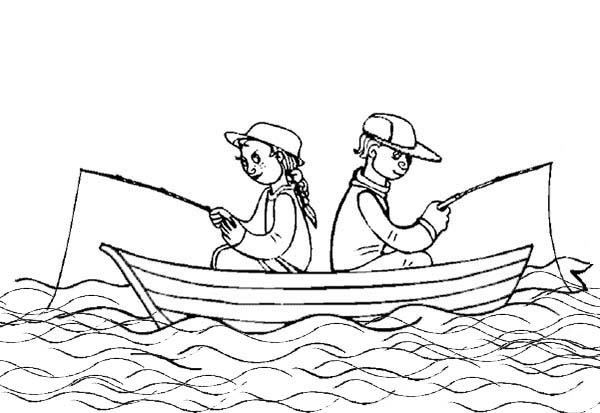 600x413 Fishing Boat Coloring Pages
